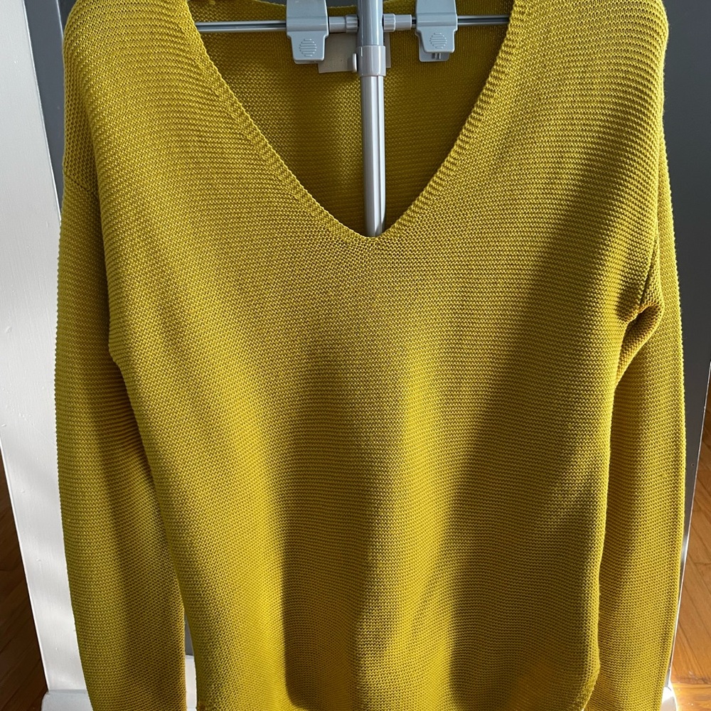 V-Neck Mustard Sweater